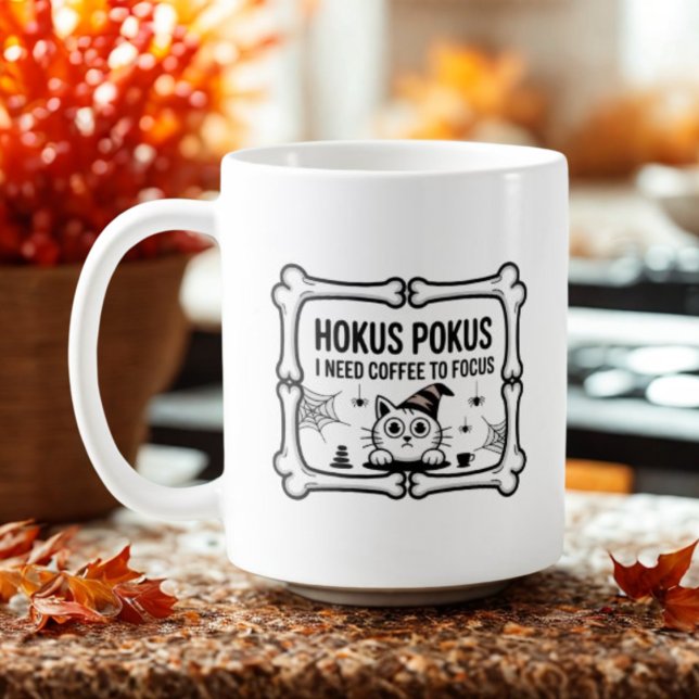 Taza De Café Hokus Pokus Necesito Café Para Enfocar al gato mag (Subido por el creador)