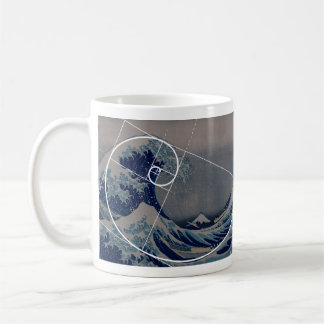 Taza De Café Hokusai resuelve Fibonacci, coeficiente de oro