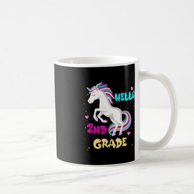 Taza De Café Hola 2º grado Primer día de segundo grado Aquí I c (Derecha)