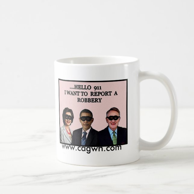 Taza De Café HOLA 911, www.cagwh.com (Derecha)
