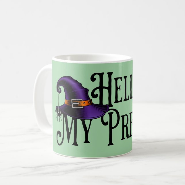 Taza De Café Hola a mis amigos, Gorra de brujas (Anverso izquierdo)