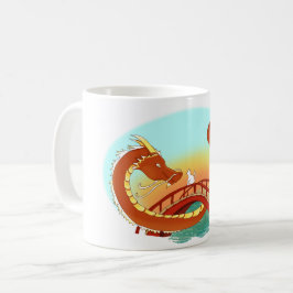 Taza De Café Hola amigo gato y dragón