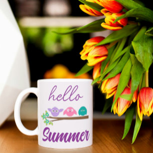 Taza De Café Hola Aves de Verano