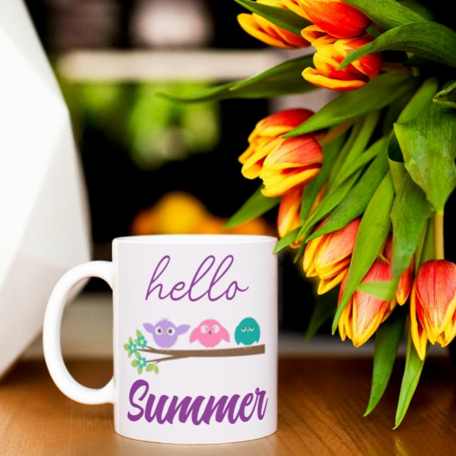 Taza De Café Hola Aves de Verano (Subido por el creador)