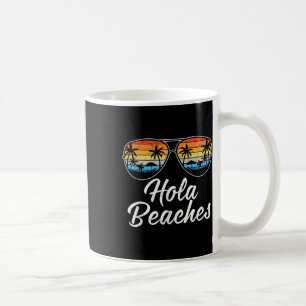 Taza De Café Hola Beaches Funny Summer Beach Surfboard