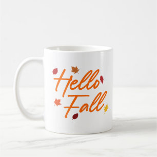Taza De Café Hola Caída Otoño Foliage de hojas de arce