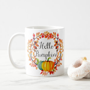 Taza De Café "¡Hola Calabaza!" Autumn Wreath Coffee Mug