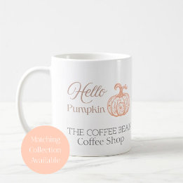 Taza De Café Hola Calabaza Marcaje de Otoño para Tienda Boutiqu