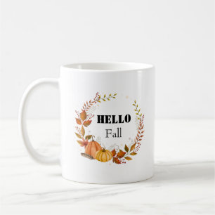 Taza De Café Hola Calabaza Rustica Otoño - Acogedor Caserío Oto