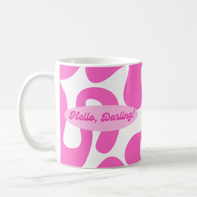 Taza De Café ¡Hola, cariño! Pink Mug (Izquierda)