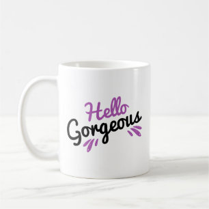 Taza De Café Hola cita femenina magnífica de //
