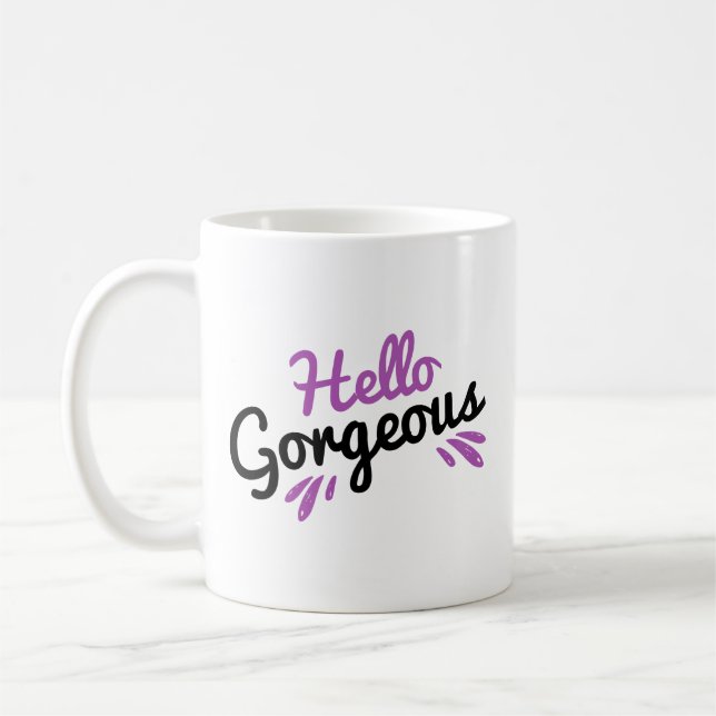 Taza De Café Hola cita femenina magnífica de // (Izquierda)