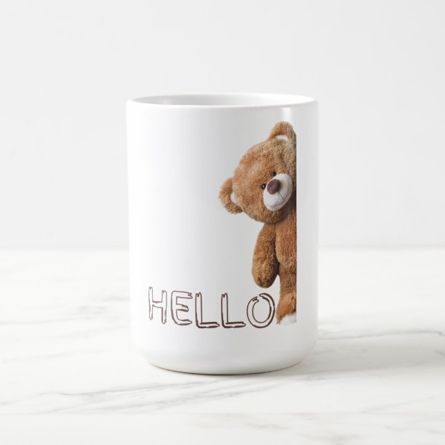 Taza De Café Hola Cute Brown Teddy Bear (Centro)