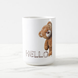 Taza De Café Hola Cute Brown Teddy Bear