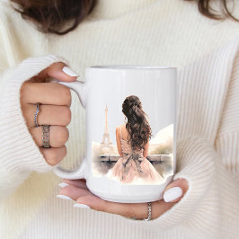 Taza de café Hola desde París