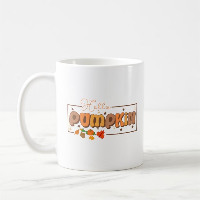 Taza De Café Hola, Día de Acción de Gracias de Calabaza (Izquierda)