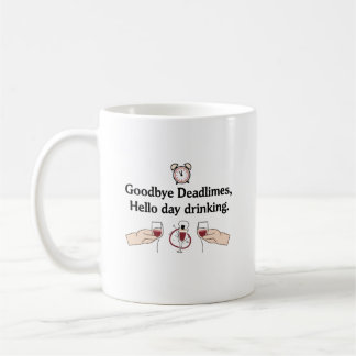 Taza De Café Hola Día de Bebida Retirement Mug