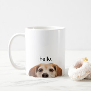 Taza De Café Hola, divertido Beagle Dog Modern Trendy