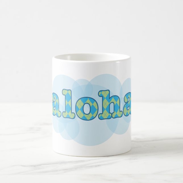 Taza De Café Hola en Hawaiian - hawaiana con el modelo del (Centro)