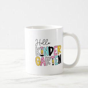 Taza De Café Hola equipo de jardín de infancia Kinder vuelve al