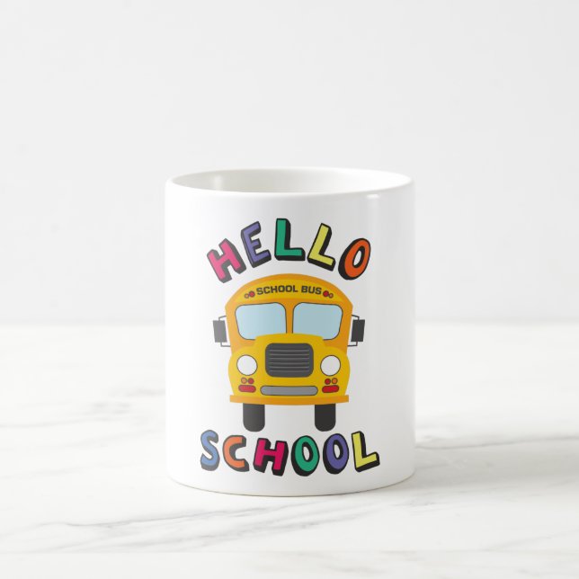 Taza De Café Hola Escuela (Centro)