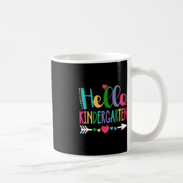 Taza De Café Hola Estudiante De Guardería De Corazón De Regreso (Derecha)