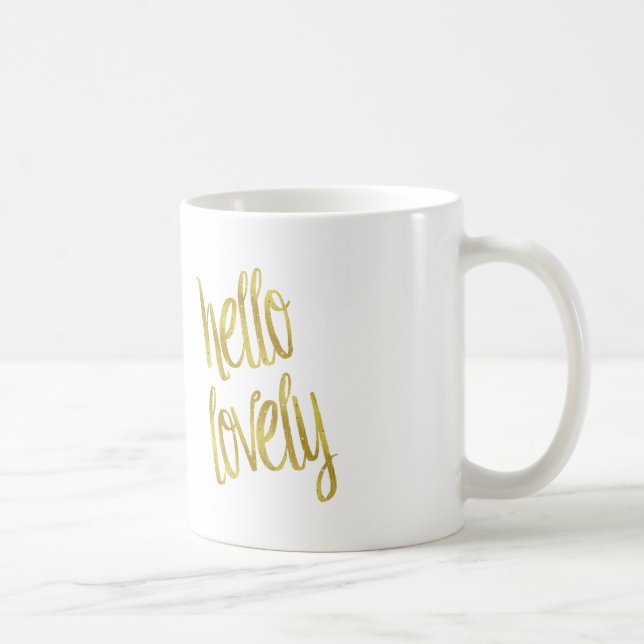 Taza De Café Hola falso diseño de la chispa del Relieve (Derecha)