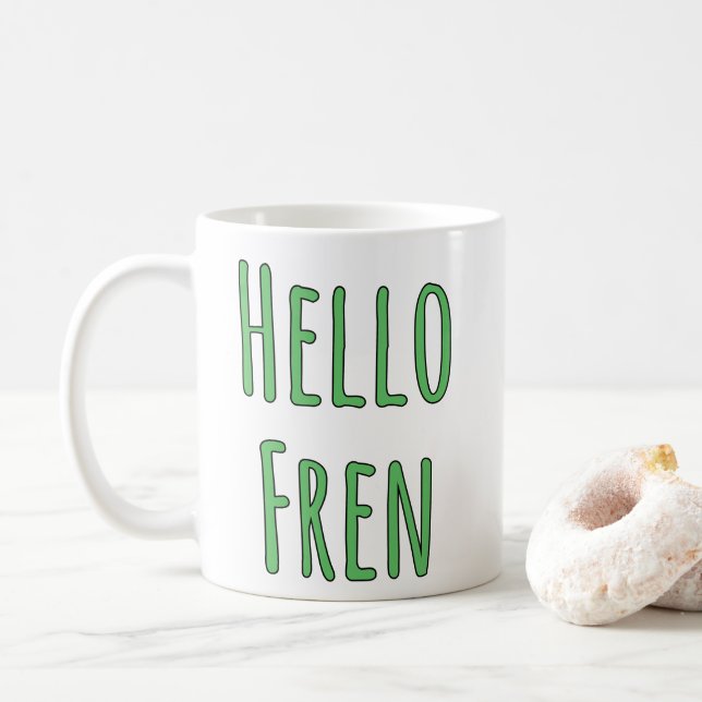 Taza De Café Hola Fren (Con donut)