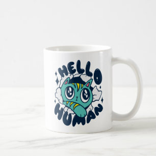 Taza De Café Hola gato humano