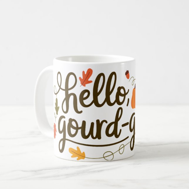 Taza De Café Hola gourd-geous, hola otoño (Anverso izquierdo)