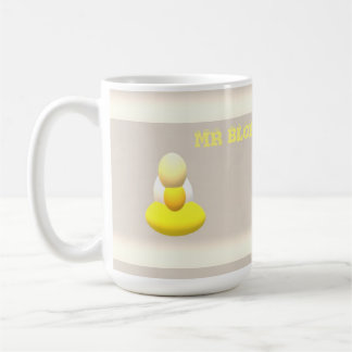 Taza De Café Hola Gracioso saludo MR Blob color crema amarillo