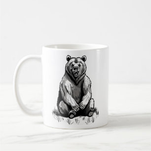 Taza De Café Hola Humor De Oso De Gráfica Animal, Vida Silvestr