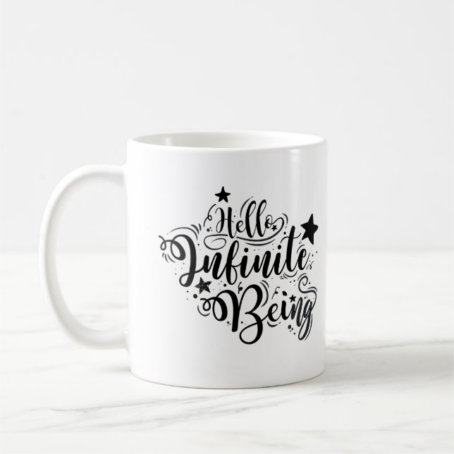 Taza De Café Hola infinito Ser estrellas divertidas (Izquierda)