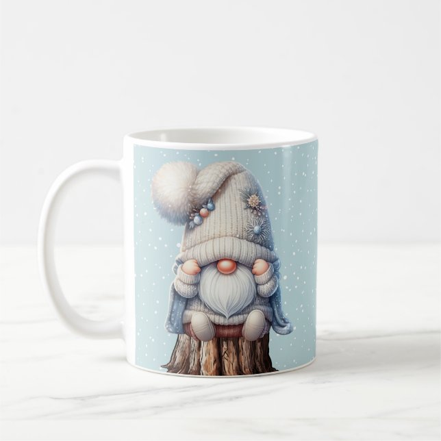 Taza De Café Hola invierno Gnome Coffee Mug (Izquierda)