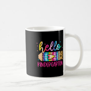 Taza De Café Hola Jardín de Infancia Leopardo Tie Dye Lápiz Lin