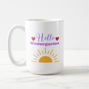 Taza De Café Hola Kindergarten - Profesor divertido de café Mug