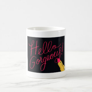 Taza De Café Hola lápiz labial magnífico