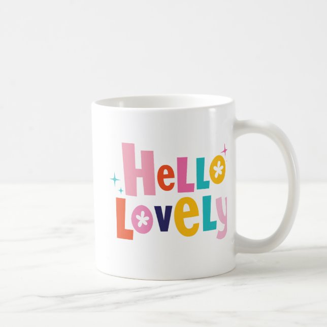 Taza De Café Hola Lovey Coffee Mug (Derecha)