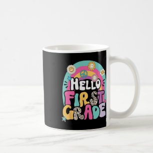 Taza De Café Hola maestro de primer grado de regreso a la escue