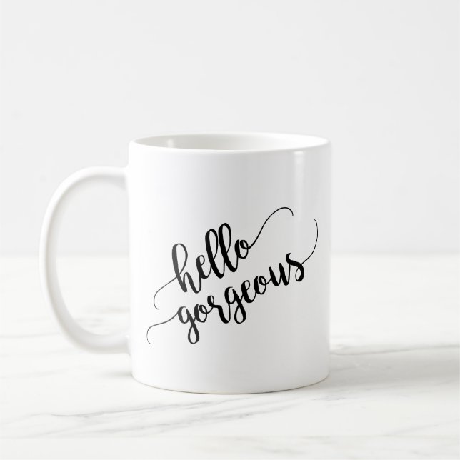Taza De Café Hola Magnífica tipografía (Izquierda)