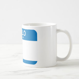 Taza De Café Hola mi nombre es - azul