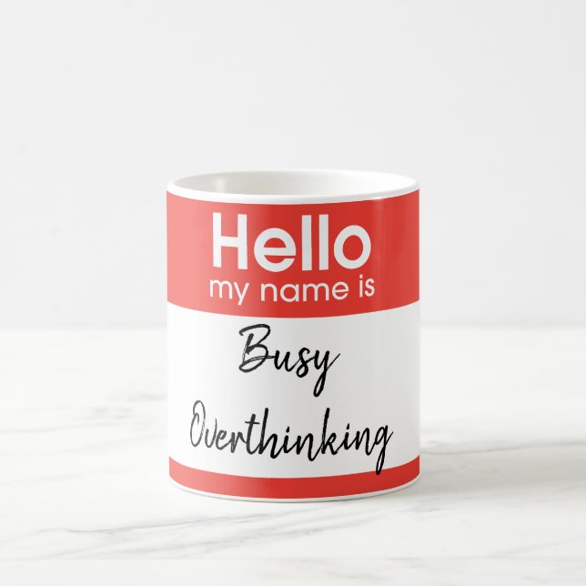 Taza De Café Hola mi nombre es de encargo (Centro)