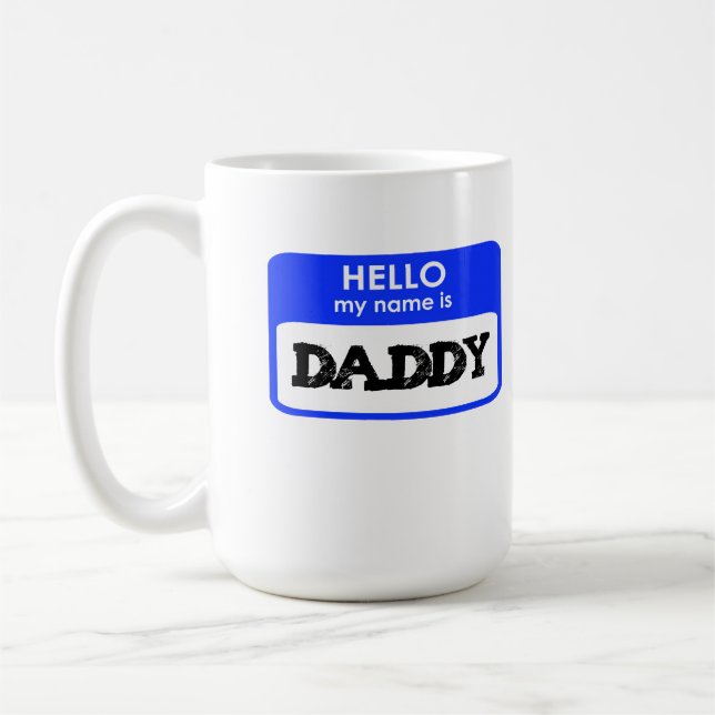 Taza De Café Hola Mi nombre es papá nuevo padre regalo papá pap (Izquierda)