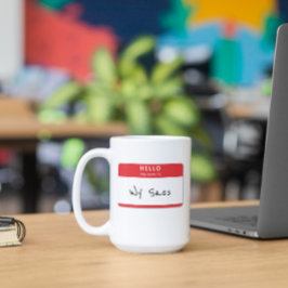 Taza De Café Hola, mi nombre es Personalizable grosero o gracio