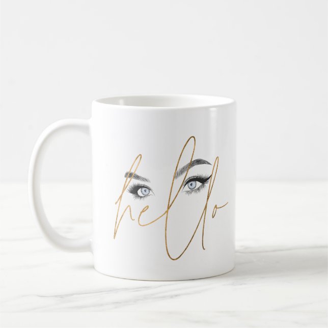 Taza De Café Hola Ojos (Izquierda)