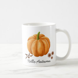 Taza De Café Hola Otoño Calabaza Spice Cosy Fall