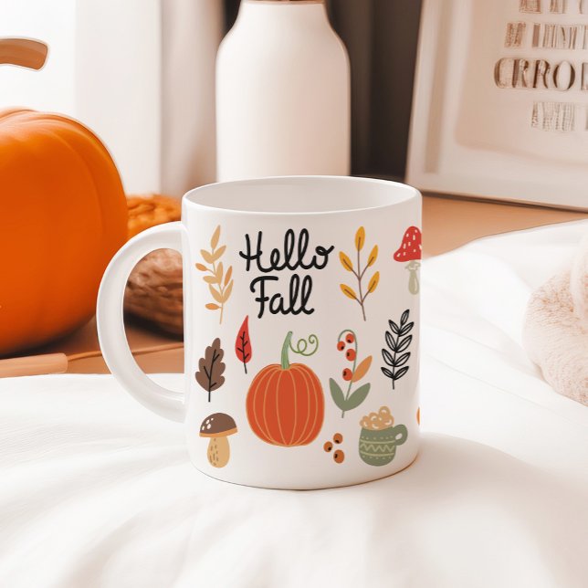 Taza De Café Hola otoño feliz otoño (Subido por el creador)