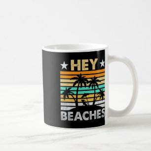 Taza De Café Hola Playas Hola Retro Sunset Funny Beach Vacacion