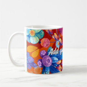 Taza De Café Hola Primavera Hora de la Felicidad, Flores vibran