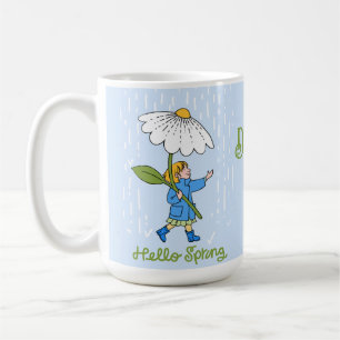 Taza De Café Hola Primavera lindo barba de regalo de cumpleaños